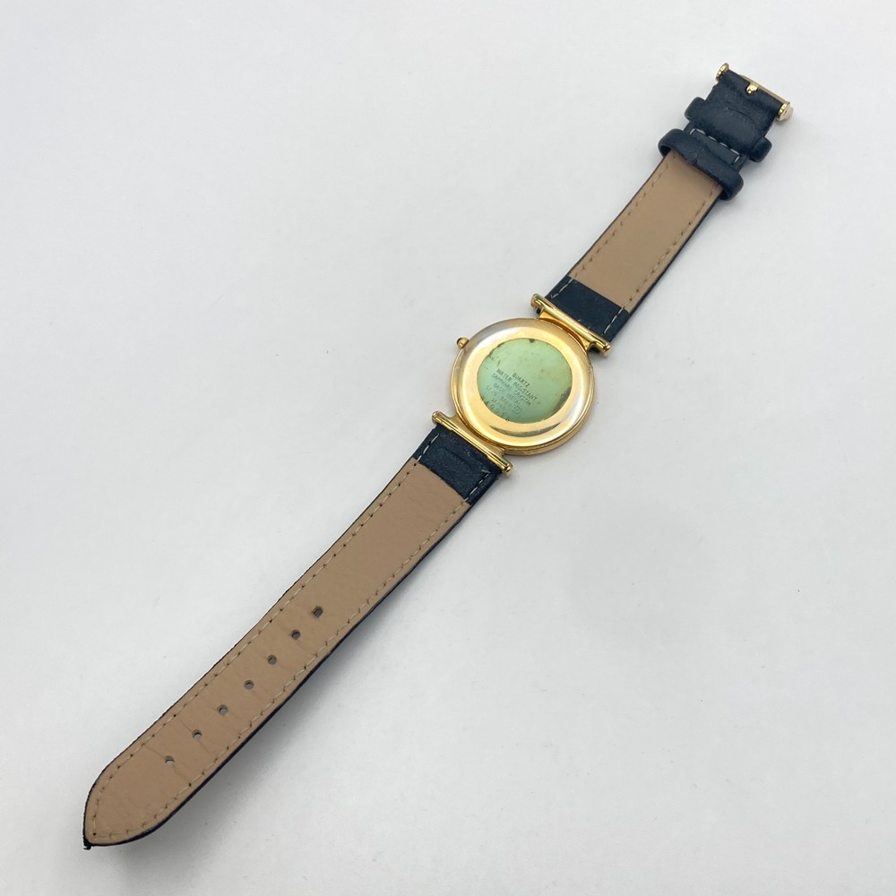 Vintage Lassale Men's Watch 32mm Gold Tone 5E20-8A69 Slim Black Band New Battery - Picture 13 of 16